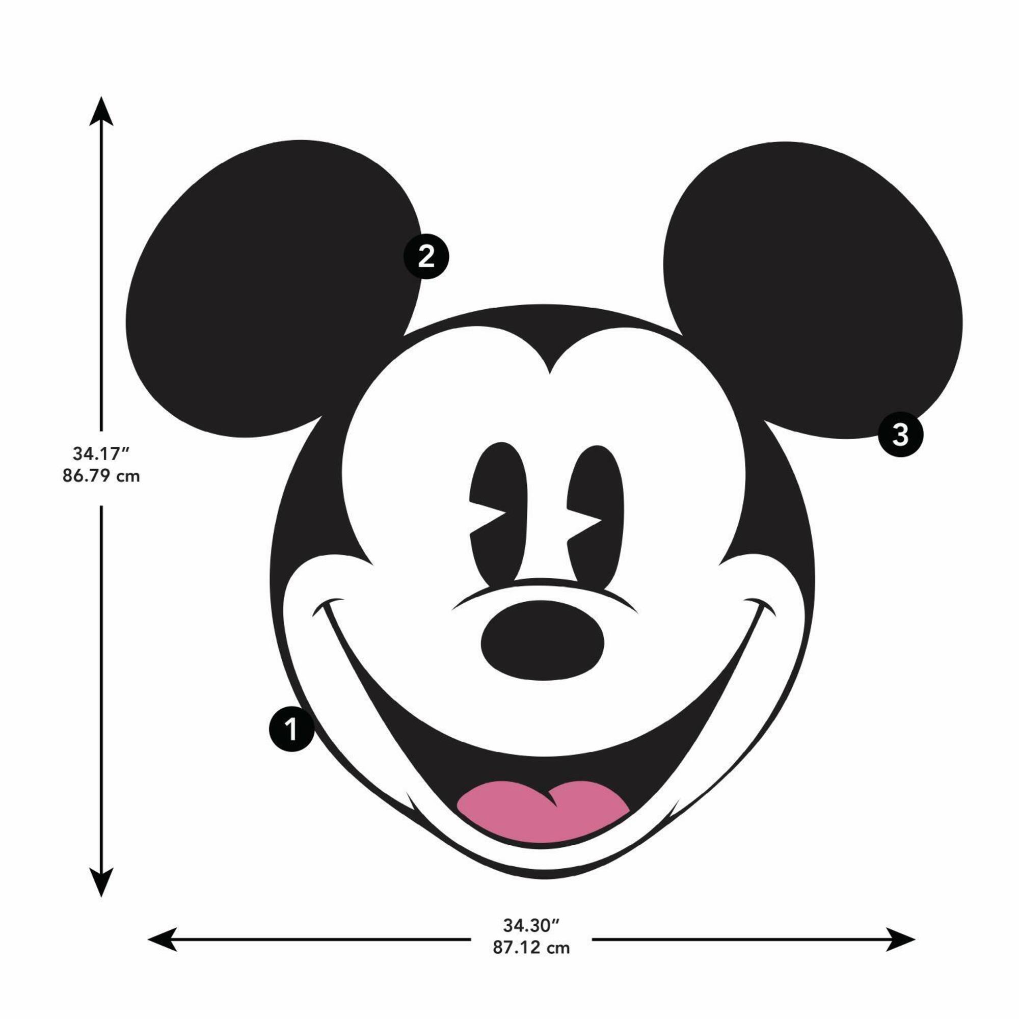 RoomMates Disney Classic XL Mickey Head Peel & Stick Wall Decal